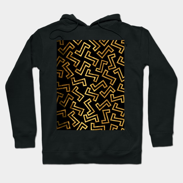 GEOMETRIC Shapes Gold Hoodie by SartorisArt1